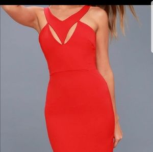 Lulu's Midi Small red dress